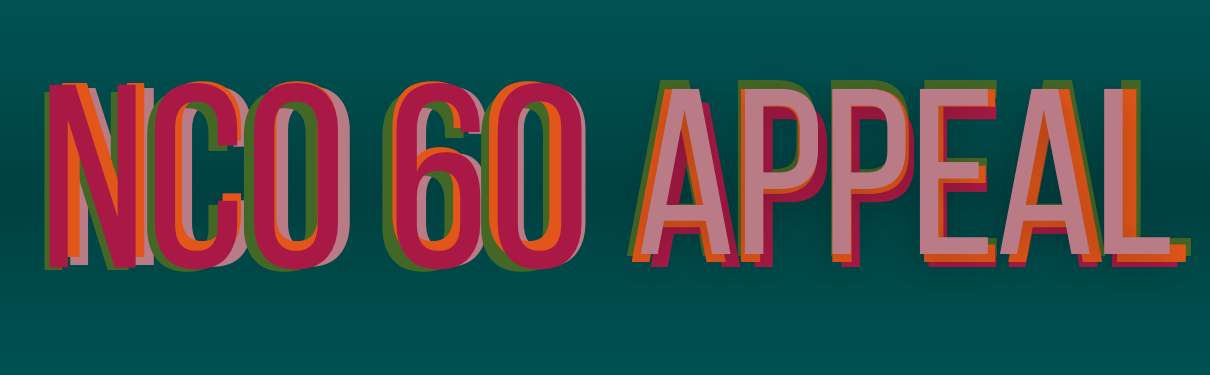 NCO 60 Appeal website banner